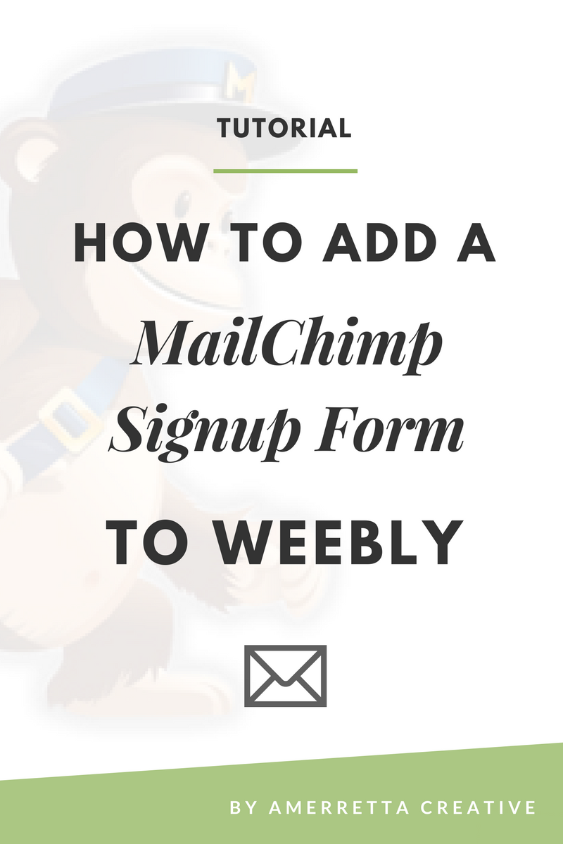 How to add a Mailchimp Signup Form in Weebly #weeblydesign #mailchimp #weeblytutorial