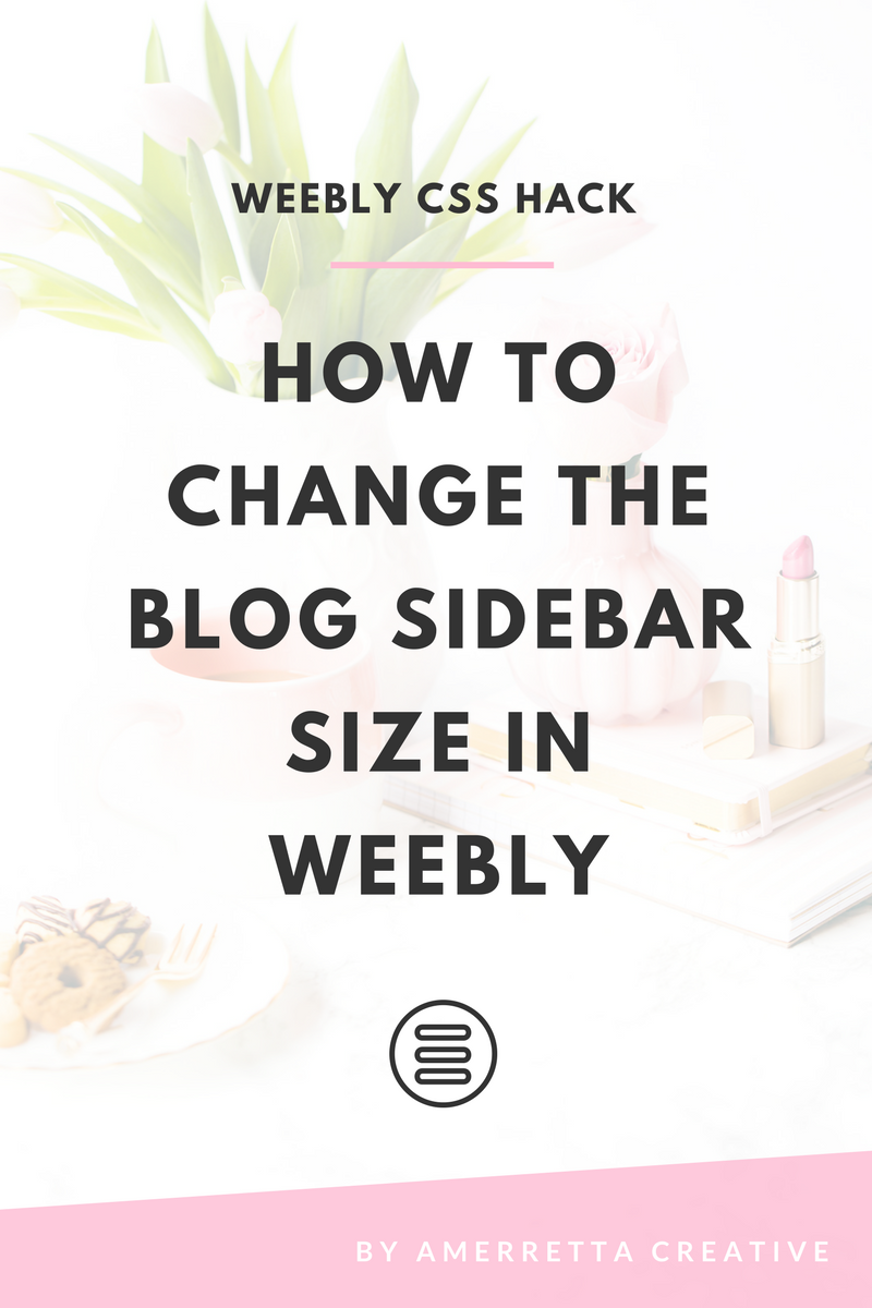 How to change the Blog Sidebar Size in Weebly #weeblytutorials #weeblydesign